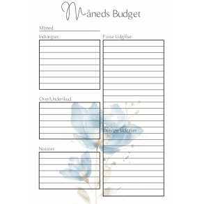 rs Budget Bog - Bl blomster